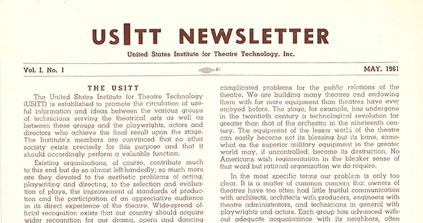 1961 USITT Newsletter
